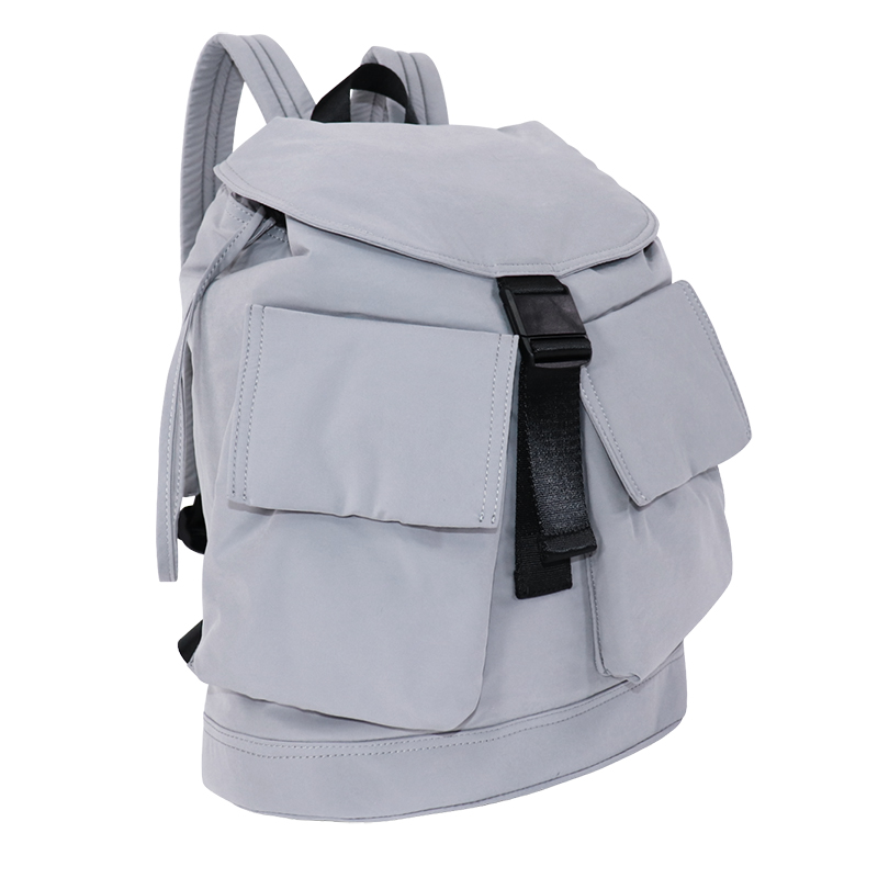 Compact RPET Recycled Polyester Backpack with Flap Closure - detail view 2