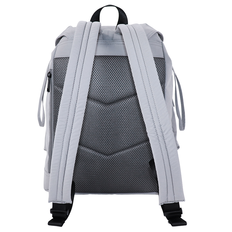 Compact RPET Recycled Polyester Backpack with Flap Closure - detail view 4
