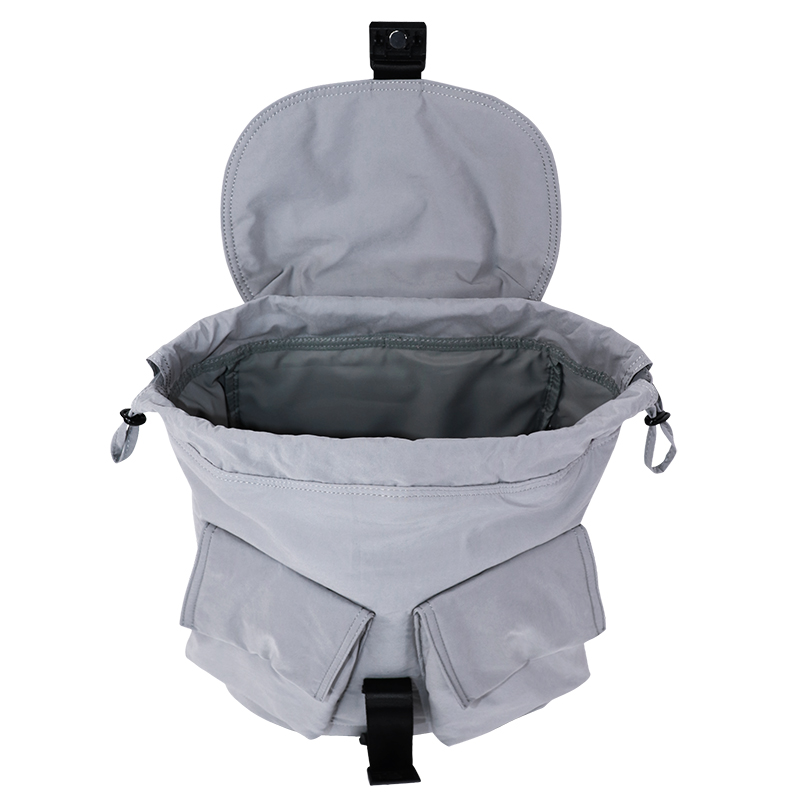 Compact RPET Recycled Polyester Backpack with Flap Closure - detail view 6