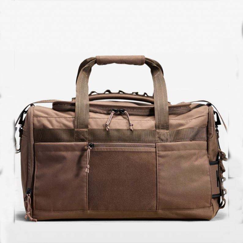 Custom Solid Color Fitness Duffel Bag with Dual Bottle Pockets
