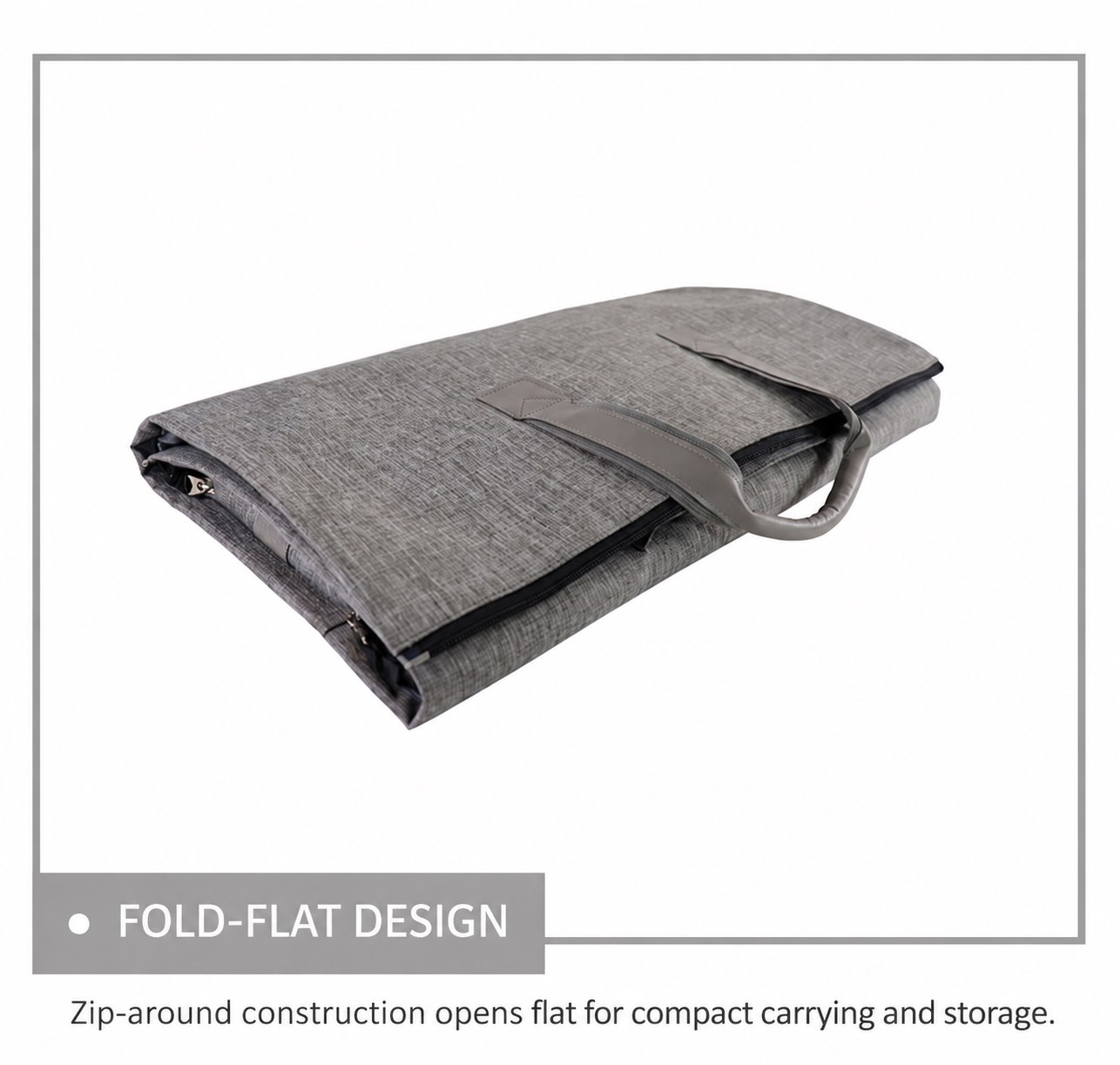 Fold-flat custom garment duffel design