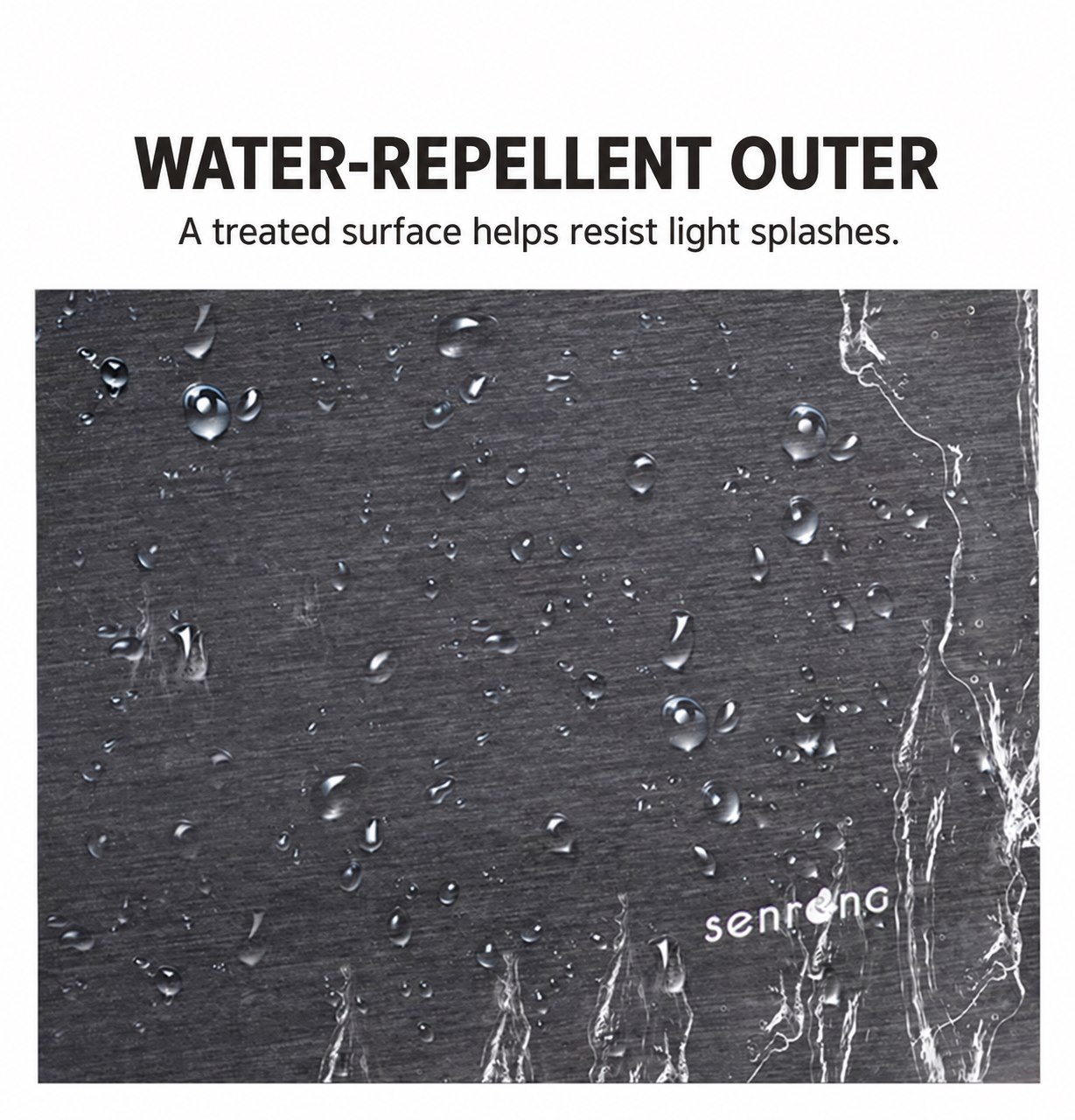 Water-repellent Oxford fabric used for a garment duffel outer